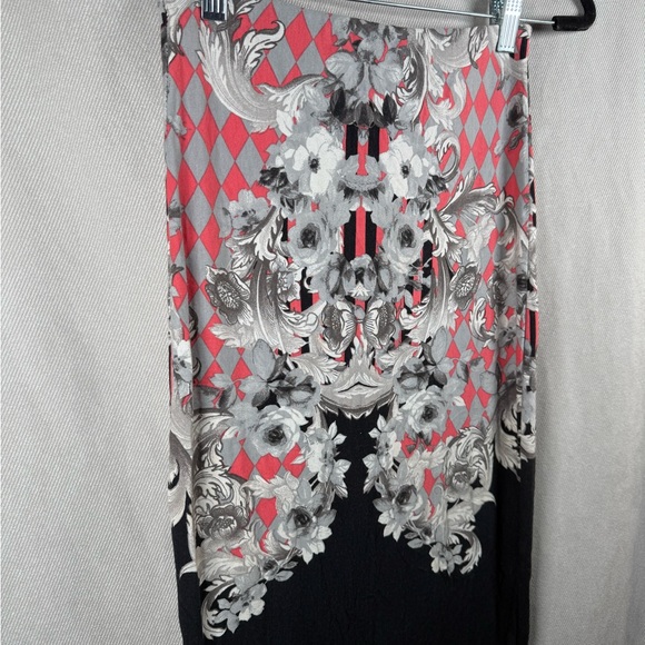 ASOS Kaleidoscope Patterned Pencil Midi Skirt - Size 4 in Black/Pink and White - Picture 2 of 4